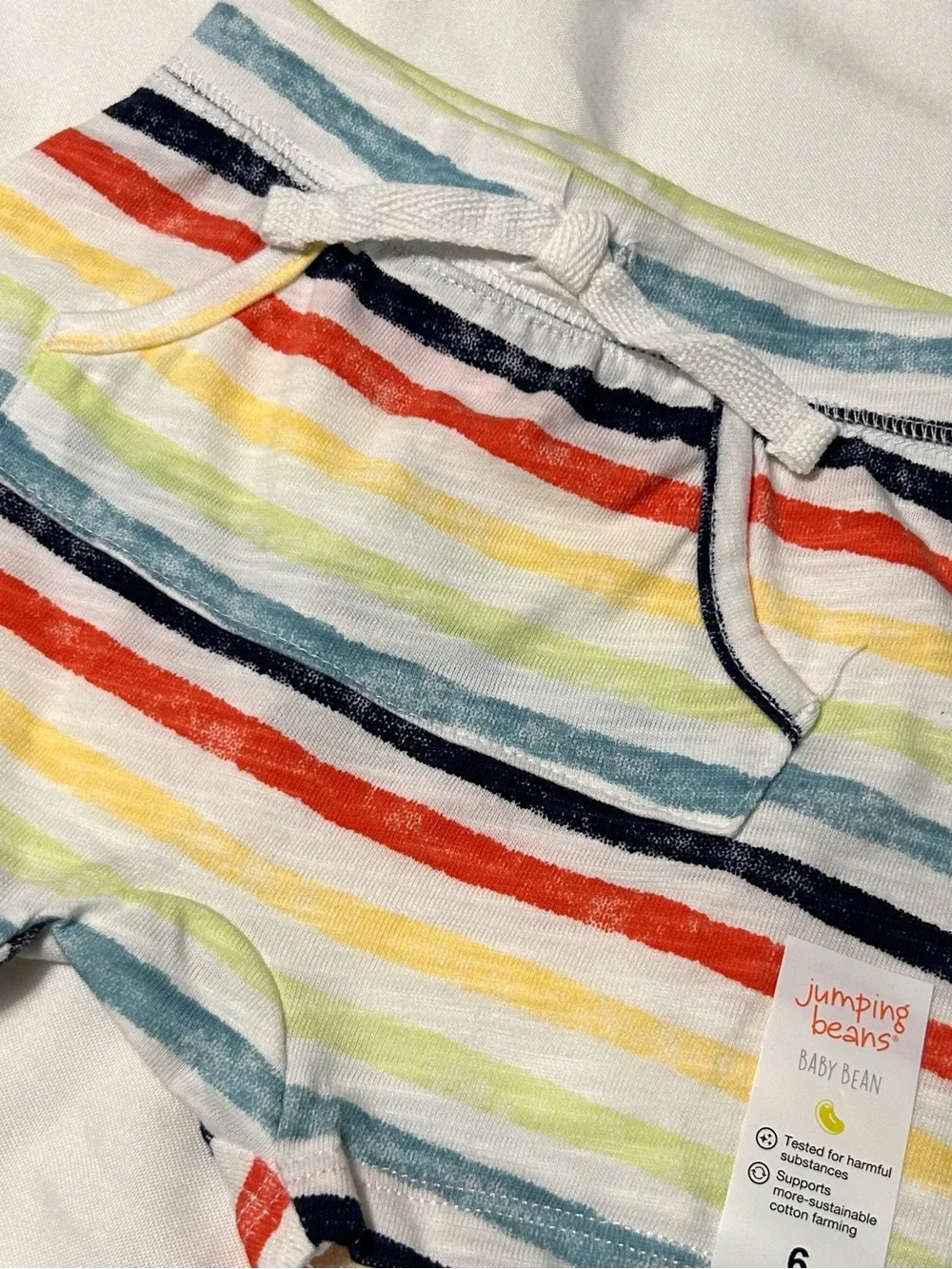 6 Month Bodysuits Pant Shorts Colorful 6 Pieces New & Like New!